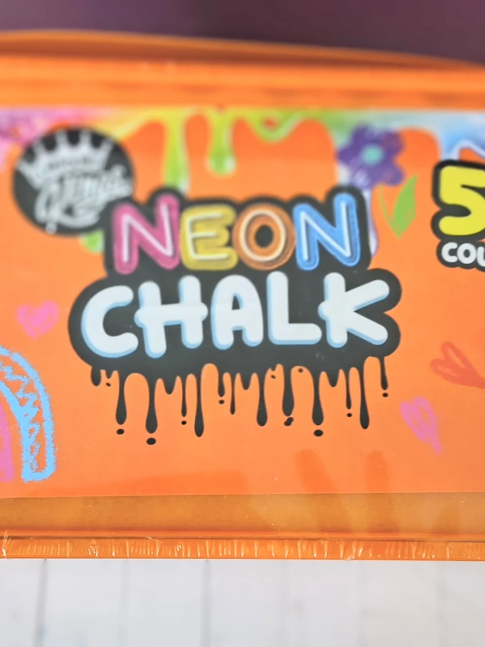 Neon Chalk - Bright Orange Kids Sidewalk Chalk